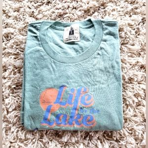 LCC Brand Lake Life T-shirt, Never Worn, Size Small, Blue Teal Color